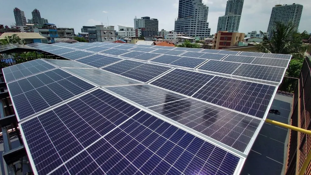 33.2 kWp off-grid solar canopy for a house and office in Bangkok Thailand