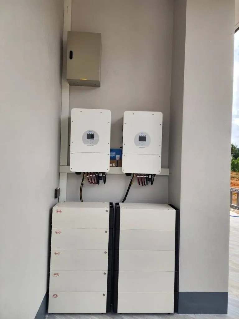 Home solar battery system installed in Thailand